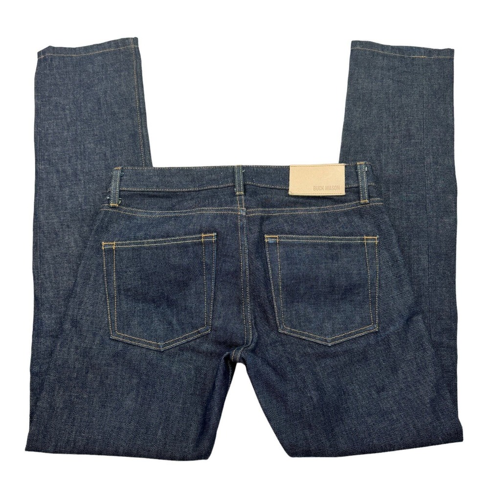 Buck Mason 29x30 Men's Selvedge Slim Jeans - Dark Indigo Blue
